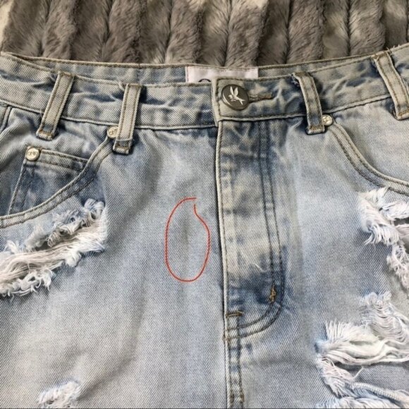 ONE Teaspoon 20/20 Jean Skirt Size 24 - Picture 12 of 12